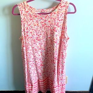 NWT Loft Outlet Coral Print Swing Dress